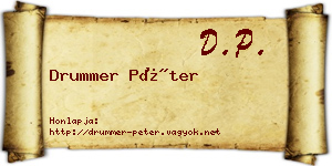 Drummer Péter névjegykártya